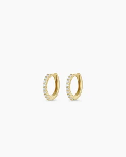 gorjana Diamond Pavé Huggies 14k Solid Gold Best