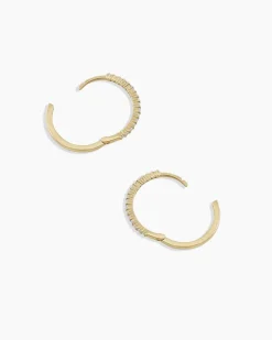 gorjana Diamond Pavé Huggies 14k Solid Gold Best