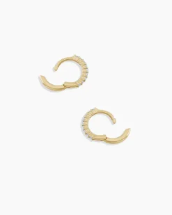gorjana Diamond Pavé Huggies 14k Solid Gold Best