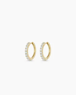 gorjana Diamond Pavé Huggies 14k Solid Gold Best