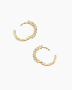 gorjana Diamond Pavé Huggies 14k Solid Gold Best