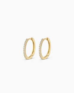 gorjana Diamond Pavé Huggies 14k Solid Gold Best