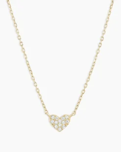 gorjana Diamond Pavé Mini Heart Necklace Fashion