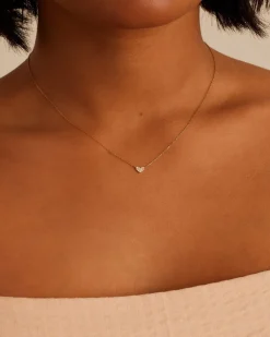 gorjana Diamond Pavé Mini Heart Necklace Fashion
