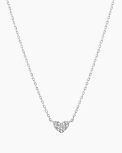 gorjana Diamond Pavé Mini Heart Necklace Fashion