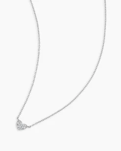gorjana Diamond Pavé Mini Heart Necklace Fashion