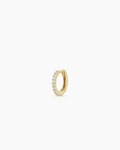 gorjana Diamond Pavé Single Huggie 14k Solid Gold Outlet