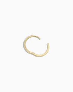 gorjana Diamond Pavé Single Huggie 14k Solid Gold Outlet