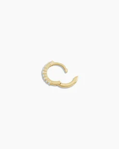 gorjana Diamond Pavé Single Huggie 14k Solid Gold Outlet
