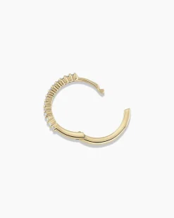 gorjana Diamond Pavé Single Huggie 14k Solid Gold Outlet