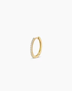 gorjana Diamond Pavé Single Huggie 14k Solid Gold Outlet