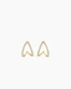 gorjana Diamond Pavé Split Huggies 14k Solid Gold Sale