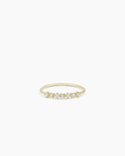 gorjana Diamond Row Ring 14k Solid Gold Outlet