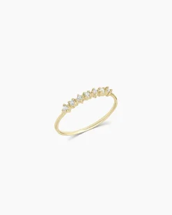 gorjana Diamond Row Ring 14k Solid Gold Outlet