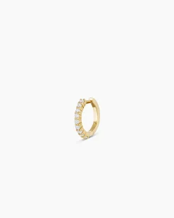 gorjana Diamond Single Huggie 14k Solid Gold Best