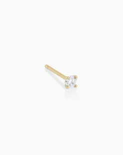 gorjana Diamond Solitaire Single Stud 14k Solid Gold Hot