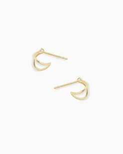 gorjana Diamond Solitaire Split Huggies 14k Solid Gold New