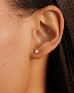 gorjana Diamond Solitaire Studs 14k Solid Gold Outlet