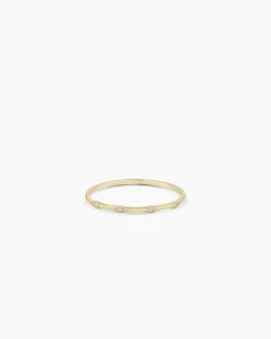 gorjana Diamond Stacking Ring 14k Solid Gold New