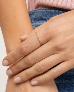 gorjana Diamond Stacking Ring 14k Solid Gold New
