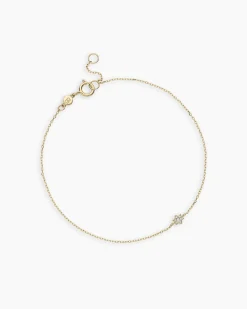 gorjana Diamond Star of David Bracelet 14k Solid Gold Outlet