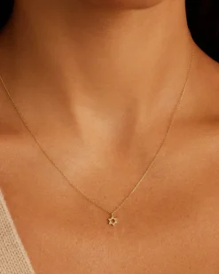 gorjana Diamond Star of David Necklace 14k Solid Gold Outlet