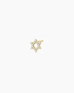 gorjana Diamond Star of David Single Stud 14k Solid Gold Outlet