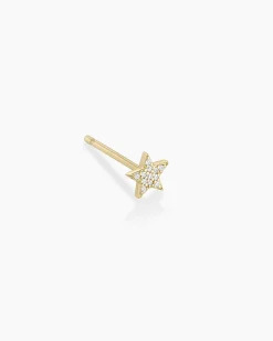 gorjana Diamond Star Single Stud 14k Solid Gold Outlet