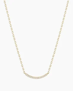 gorjana Diamond Taner Bar Mini Necklace 14k Solid Gold Sale
