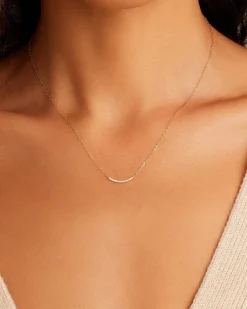 gorjana Diamond Taner Bar Mini Necklace 14k Solid Gold Sale