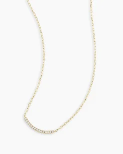 gorjana Diamond Taner Bar Mini Necklace 14k Solid Gold Sale