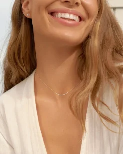 gorjana Diamond Taner Bar Necklace 14k Solid Gold Sale