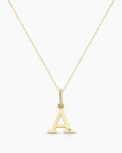 gorjana Diamond Vintage Alphabet Charm Necklace Best