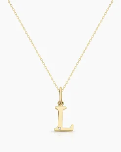 gorjana Diamond Vintage Alphabet Charm Necklace Best