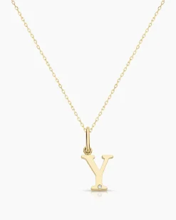 gorjana Diamond Vintage Alphabet Charm Necklace Best