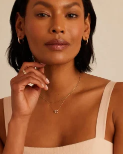 gorjana Diamond Wilshire Necklace 14k Solid Gold Discount