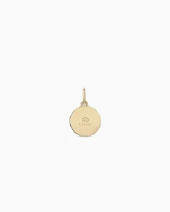 gorjana Diamond Zodiac Coin Charm 14k Solid Gold Outlet