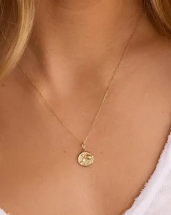 gorjana Diamond Zodiac Coin Charm 14k Solid Gold Outlet