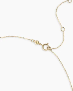 gorjana Diamond Zodiac Coin Charm Necklace 14k Solid Gold Clearance