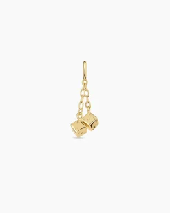 gorjana Dice Parker Charm 18k Gold Plated Clearance