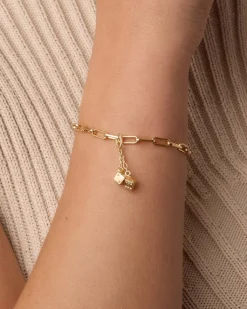 gorjana Dice Parker Charm 18k Gold Plated Clearance