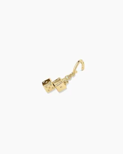gorjana Dice Parker Charm 18k Gold Plated Clearance