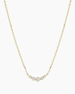 gorjana Elle Diamond Cluster Necklace 14k Solid Gold Best
