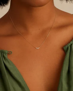 gorjana Elle Diamond Cluster Necklace 14k Solid Gold Best