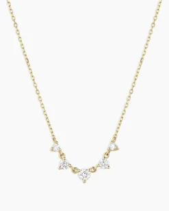 gorjana Elle Diamond Row Necklace 14k Solid Gold Online