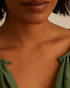 gorjana Elle Diamond Row Necklace 14k Solid Gold Online