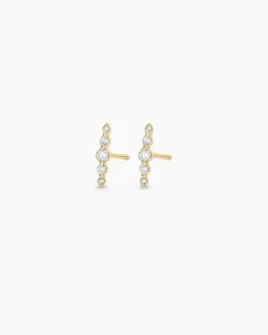 gorjana Elle Diamond Row Studs 14k Solid Gold Online