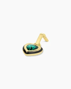 gorjana Emerald Heart Tag Charm 18k Gold Plated Sale
