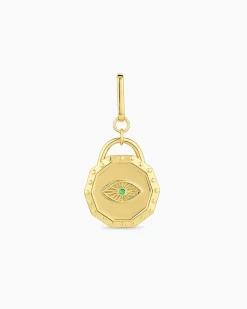 gorjana Evil Eye Coin Statement Charm 18k Gold Plated Hot