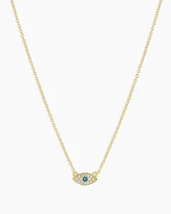gorjana Evil Eye Necklace 18k Gold Plated Hot